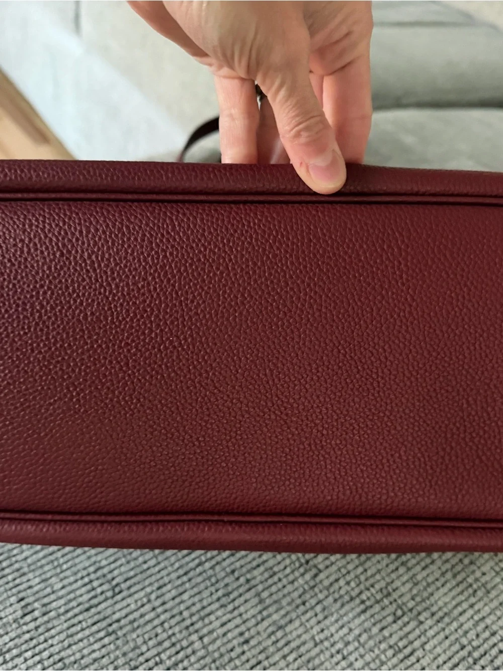 Coach Leather Tote Bag - Wine - Picture 3 of 6